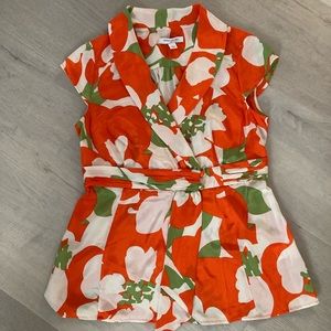 BANANA REPUBLIC 100% silk wrap blouse SIZE S